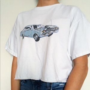 Brandy Melville ♥︎ Motor Show 1984 cropped t-shirt